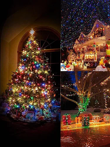 Vista 8 de Twinkle Star Luces de Navidad para Exteriores a Batería 50 LED Mini Cadena de Luces con 8 Modos, 16 pies Luces de Hadas Impermeables para Jardín