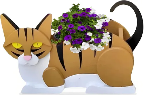 Vista 15 de Macetero de flores para perros, regalos para mujeres, bonitas macetas de PVC para perros, macetas para interiores y exteriores, maceta de jardín