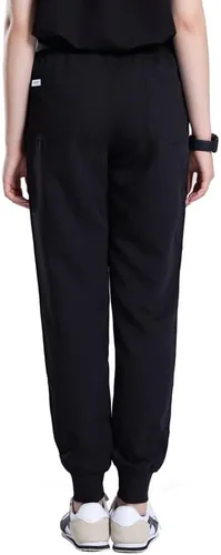 Vista 2 de Uniforms World Avant - Pantalones deportivos ajustados para mujer, cintura de yoga, 5 bolsillos, antiarrugas