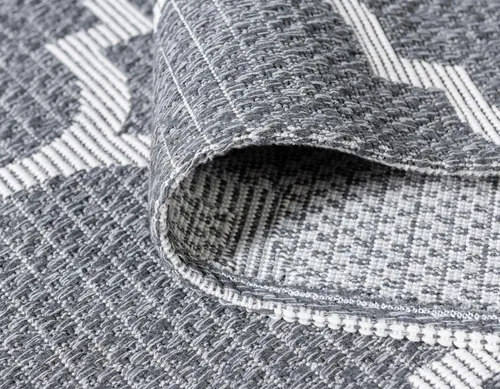 Vista 6 de Unique Loom Decatur Collection Trellis - Alfombra geométrica y moderna (2 pies 2 pulgadas x 3 pies 0 pulgadas, rectangular, gris oscuro/marfil)