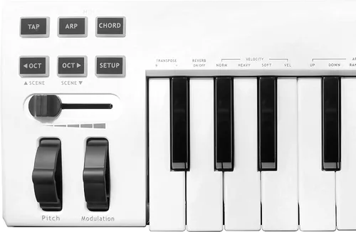 Vista 7 de MIDIPLUS AKM320L Controlador de teclado MIDI, blanco, 32 teclas
