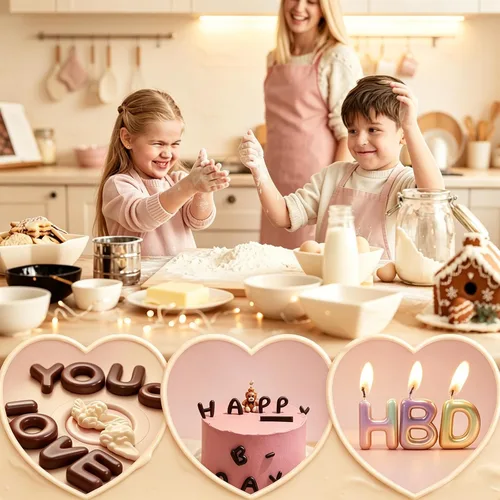 Vista 4 de 2 Pack Mold Mini Chocolate Mold, Non-Stick Food Reusable, for Jelly, Ice cube, Candy, Chocolate,candle, Soap Making Supplies (Brown)