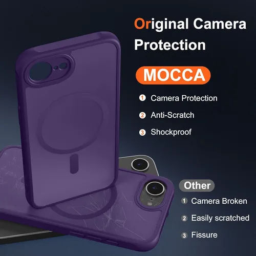 Vista 212 de MOCCA - Funda magnética resistente para iPhone XR de 6.1 pulgadas, compatible con MagSafe, funda con protección contra caídas de grado militar