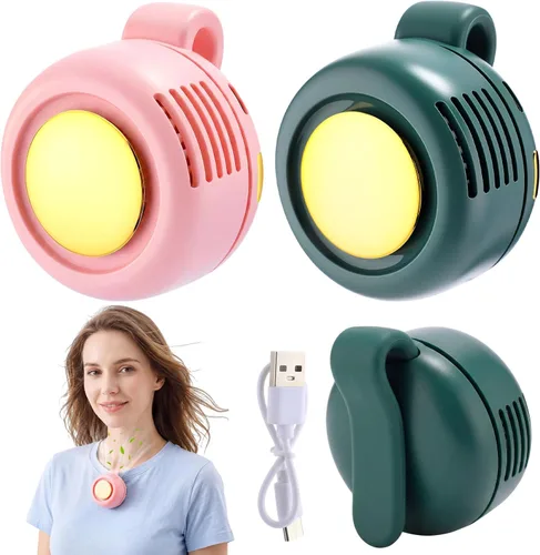 Vista 22 de Paquete de 6 mini ventiladores silenciosos portátiles sin aspas Verde