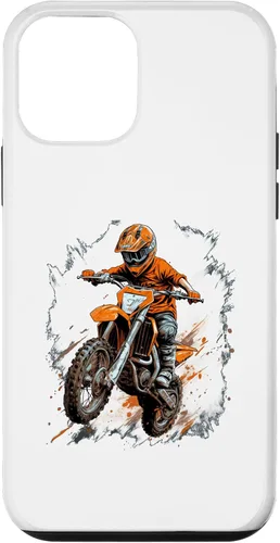 Vista 12 de iPhone 15 moto de motocross coloridas bicicletas para niños caso