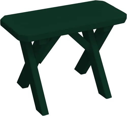 Vista 96 de Furniture Barn USA Pine - Banco cruzado de 2 pies, color negro