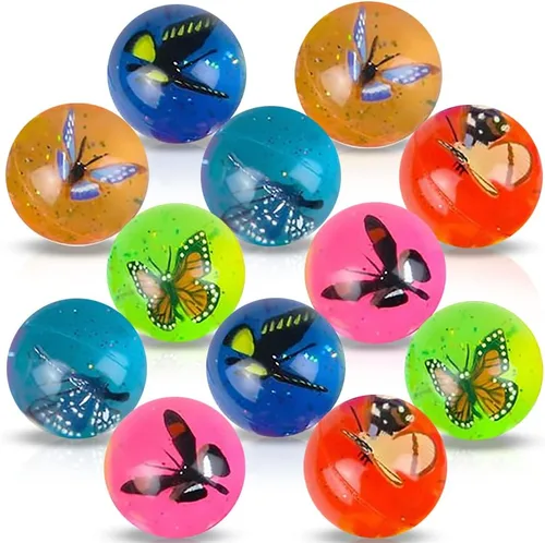 Vista 8 de ArtCreativity Bolas de rebote de dinosaurio de 2 pulgadas, juego de 12, bolas para niños con dinosaurio 3D en el interior, juguetes al aire libre