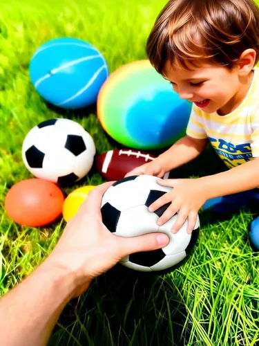 Vista 5 de Juego de pelotas deportivas suaves para niños, varios tamaños de pelota de fútbol, baloncesto, fútbol, pelota de tenis, voleibol con bomba de mano