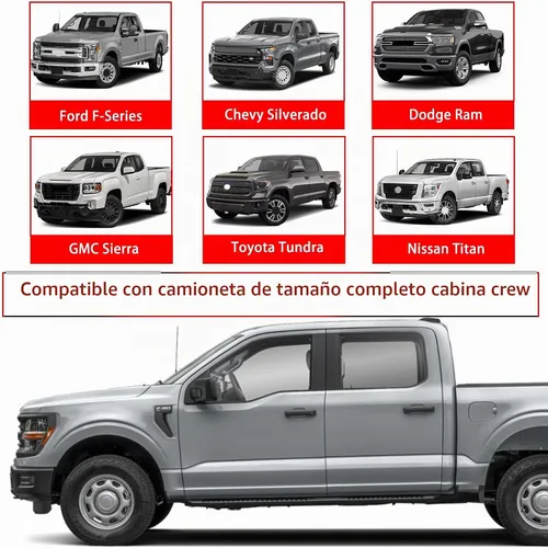 Vista 3 de Cubierta impermeable para cabina de camión reemplazar la serie F/Silverado/Ram CrewCab 2 puertas