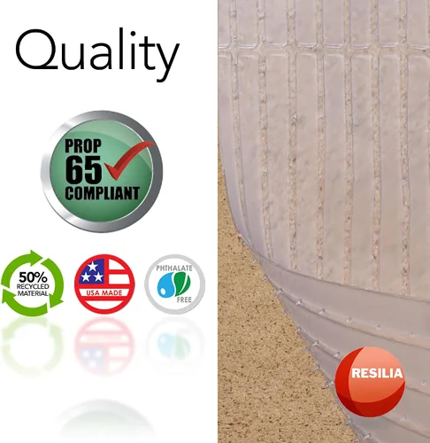 Vista 5 de RESILIA Deep-Pile Carpet Runner - Protector de alfombras y tapetes de vinilo plástico, protectores de piso de vinilo transparente e impermeable, 27