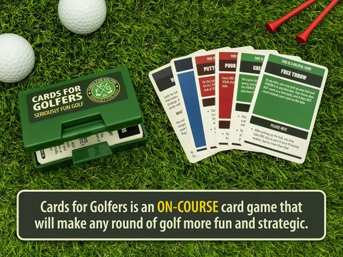 Vista 2 de Tarjetas para golfistas: haz que el golf sea aún más divertido con este juego de cartas en el campo
