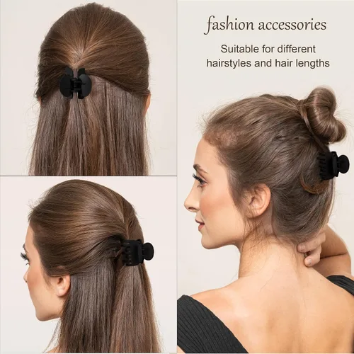 Vista 2 de Pinzas para el cabello para mujer, diseño de plátano, agarre antideslizante, con estampado de leopardo, guepardo, accesorios para niñas, pinzas