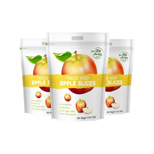 Vista 2 de Big Green Organic Food - Manzana liofilizada, aperitivo saludable, sabor natural (3)