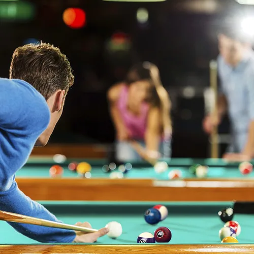 Vista 7 de GSE 2-1/4" Standard Pool Balls Set with Solid Wood Billiard Ball Racks Set Bolas de estilo mármol oscuro