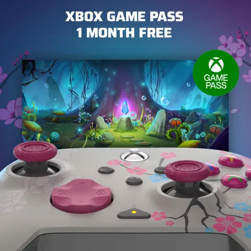 Vista 4 de PDP REMATCH GLOW Advanced Wired Controller Cherry Blossom For Xbox Series XS, Xbox One, & Windows 1011 PC