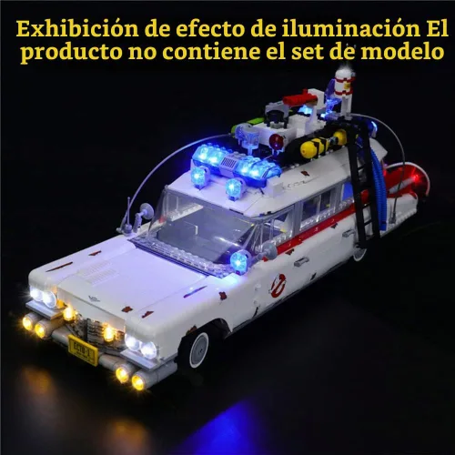 Vista 5 de GEAMENT Kit de luz LED compatible con Lego 10274 Ghostbusters ECTO-1 (Ver.2020) - Juego de iluminación para modelo de construcción de creadores