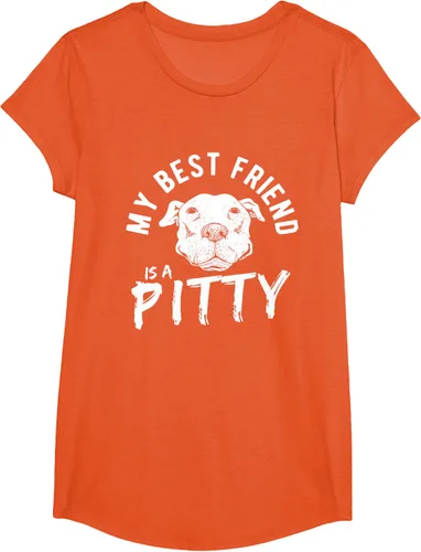 Vista 38 de My Best Friend Is A Pitty Pitties Pitbull - Camiseta Negro