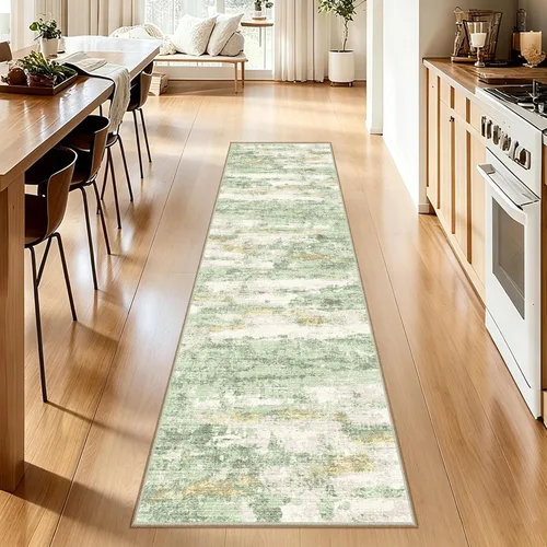 Vista 57 de Alfombra de pasillo lavables de 2 x 5, moderna alfombra abstracta para corredor, alfombra de pasillo de cocina ultrafina con respaldo
