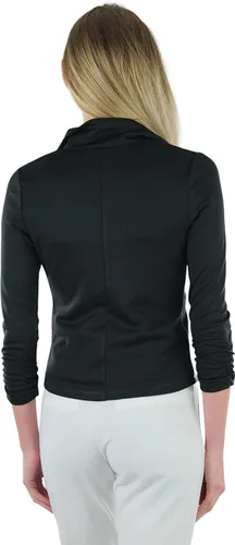 Vista 87 de ToBeInStyle Blazers de manga larga con cremallera y botones para mujer