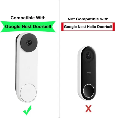Vista 2 de Funda de silicona compatible con Google Nest Doorbell (batería), impermeable, protector de cámara, accesorios para timbre de puerta Google Nest