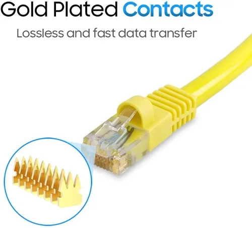 Vista 108 de Cmple - Cable Ethernet Cat5e de 1.5 pies, Cable Patch Ethernet UTP Cat 5e de 350 MHz, Cable LAN de red de 1 Gbps, conectores RJ45, compatible