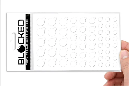 Vista 10 de Fundas de vinilo para cámara web/cámara 57 adhesivos reutilizables de baja adherencia para cámara web 3 tamaños negro paquete de 57
