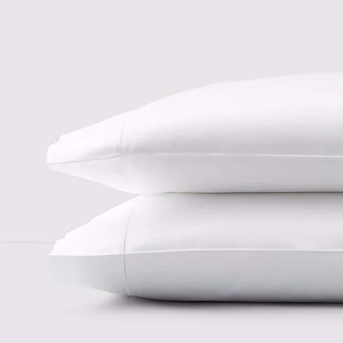 Vista 2 de Comfort Plus Juego de 2 fundas de almohada de microfibra 1800 de alta calidad, color blanco, tamaño Queen, color blanco