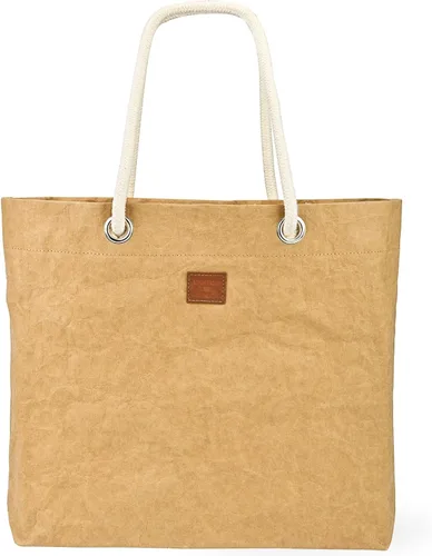 Vista 3 de Out of the Woods Pure Cord Shopper, bolsa de compras reutilizable espaciosa Sahara