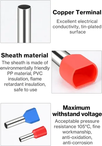 Vista 4 de Lytool Kit de herramientas de prensado de virola, alicates de alambre de doble y una línea, crimpadora de virola hexagonal y kit de conector de 1200