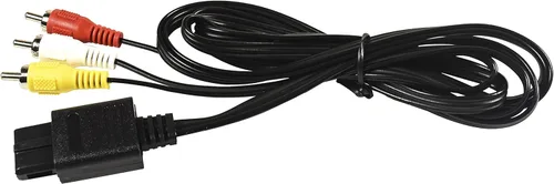 Vista 6 de HQRP Cable AV Multi para Nintendo Super NES/Gamecube - 3 RCA Composite Audio Video Cord, Multi Out Connector