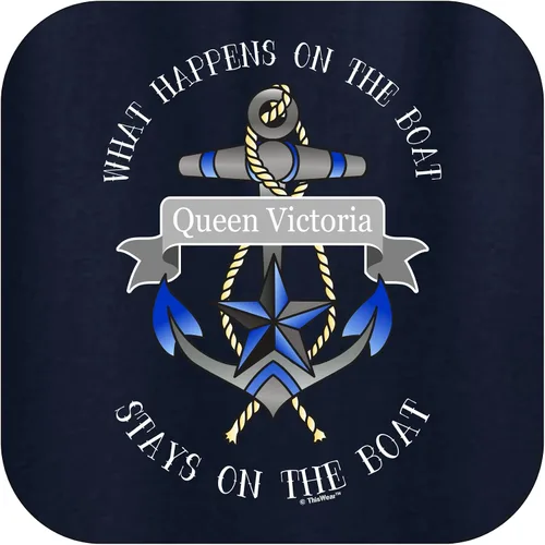 Vista 4 de Camiseta de manga corta unisex personalizada What Happens On The Boat