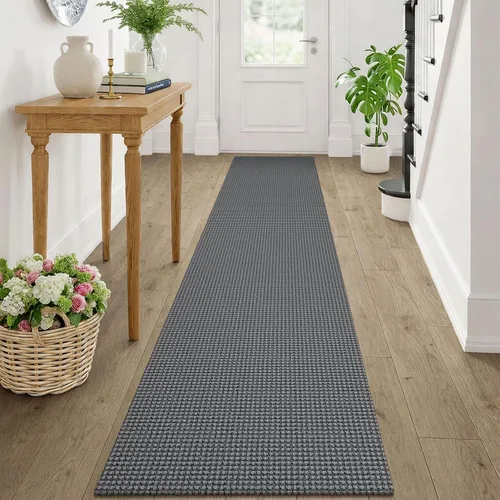 Vista 124 de KOZYFLY - Tapete para puerta de interior, lavable, pequeña, antideslizante, con respaldo de goma, felpudo de algodón para el hogar, color negro