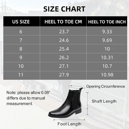 Vista 6 de MEMON Botas Chelsea para mujer, botines de tacón bajo para mujer, estilo casual, cómodo, negro, botines al tobillo