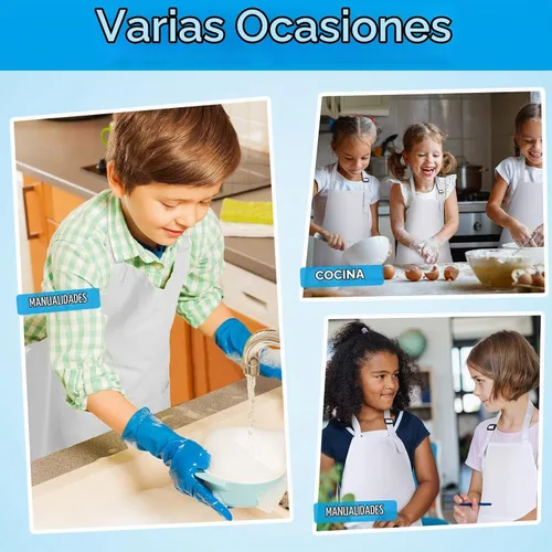 Vista 7 de Handepo 30 piezas de delantales para niños con pintura ajustable