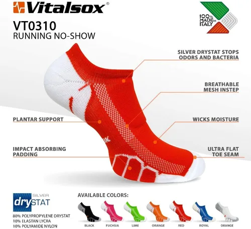 Vista 3 de Calcetines de compresión Vitalsox Running No Show