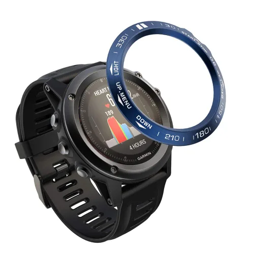 Vista 13 de AISPORTS Anillo de bisel compatible con Garmin Fenix 3/Fenix 3 HR bisel Loop cubierta adhesiva antiarañazos acero inoxidable bisel de metal marco