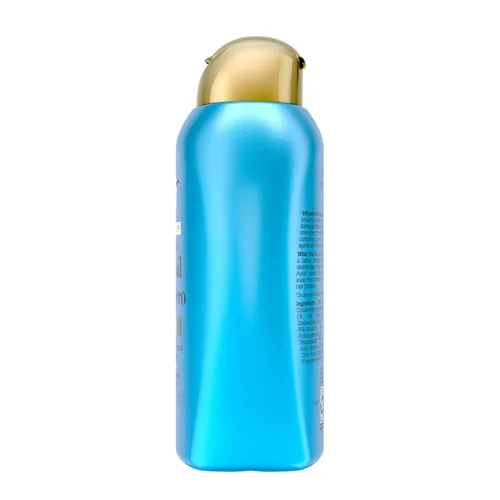 Vista 5 de OGX Champú de fuerza extra hidratante y reparación + aceite de argán de Marruecos para cabello seco y dañado, aceite de argán prensado en frío