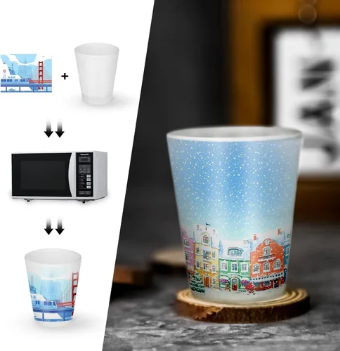 Vista 4 de AGH 144 vasos de chupito esmerilados por sublimación, vasos de chupito de 1.5 onzas, productos en blanco de sublimación, vasos de chupito