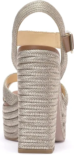 Vista 3 de Jessica Simpson Sandalias de plataforma con correa de tobillo tejida Brycen para mujer