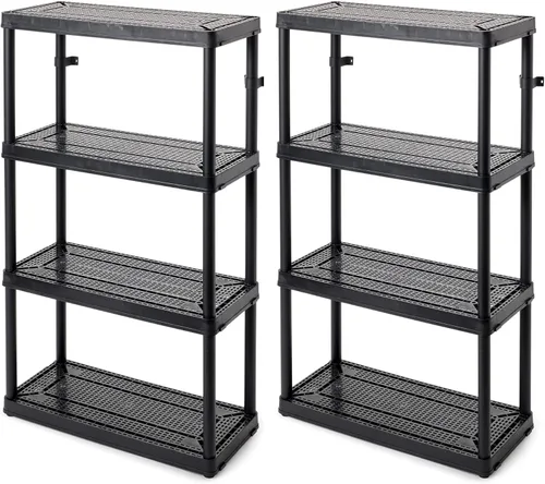 Vista 10 de Gracious Living Estantería de almacenamiento de uso medio con 4 estantes, ventilada, de altura fija, sistema organizador de 14 x 32 x 54.5 pulgadas