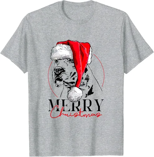 Vista 7 de Camiseta divertida de Papá Noel Dogo Argentino para perro de Feliz Navidad, Blanco