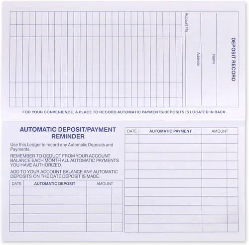 Vista 4 de Registros de cheques para chequera personal, registro de chequera fácil de leer