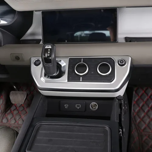 Vista 4 de Marco de botón de modo de aire acondicionado de control central ABS para Land Rover Defender 110 2020 2021 2022 2023 Accesorios de coche