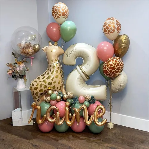 Vista 278 de Globo negro del número 0 para niñas y niños, 40 pulgadas, grande, número 0-9, de papel de aluminio, de Mylar para helio, juego de globos digitales