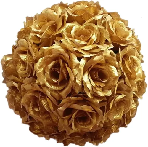 Vista 12 de Bola de flores artificiales para centros de mesa, bodas, bodas, fiestas, centros de mesa, decoración, 7.8 pulgadas (5, negro)