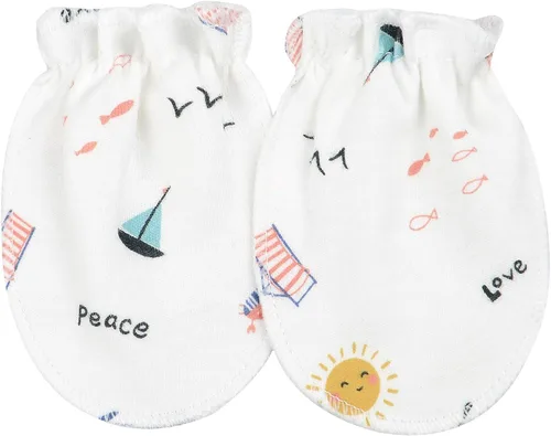 Vista 3 de Guantes de algodón para recién nacido guantes de algodón para bebés y niñas