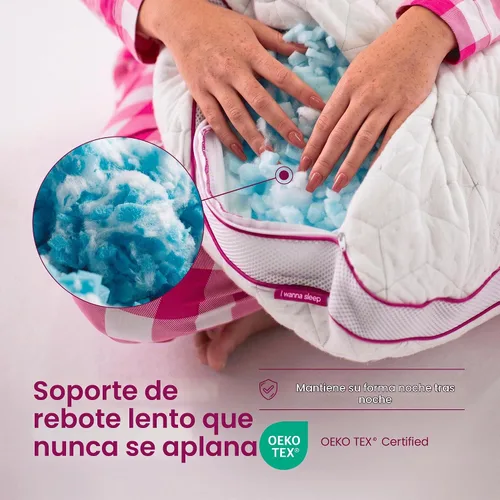 Vista 9 de IWS I WANNA SLEEP Premium SnowTouch® Almohada de tamaño ajustable Queen