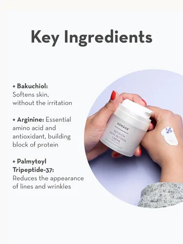 Vista 4 de SONAGE Crema Refixion Sans Retinol Crema hidratante antienvejecimiento Bakuchiol Alternativa natural al retinol Mejora la textura
