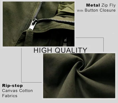 Vista 6 de MAGCOMSEN Pantalones tácticos para hombre, 9 bolsillos, pantalones de carga Ripstop