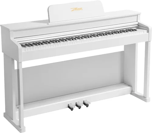 Vista 8 de Piano digital de 88 teclas con teclado de tamaño completo y teclas completamente ponderadas, teclado de piano acústico profesional con martillo